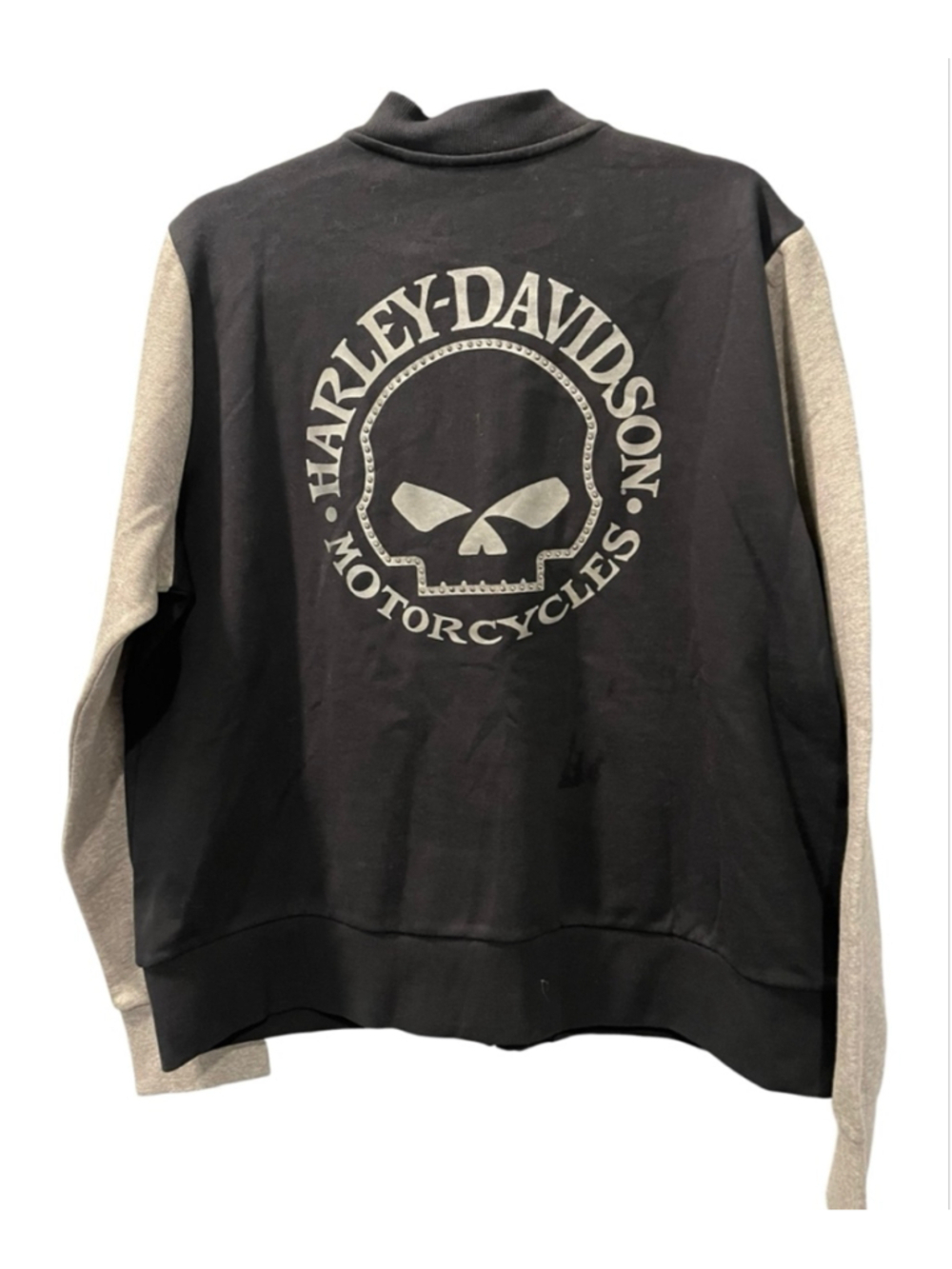 Harley Davidson NWT 2017 Willie G Skull Bomber Jacket Women's Size 1XL Studded